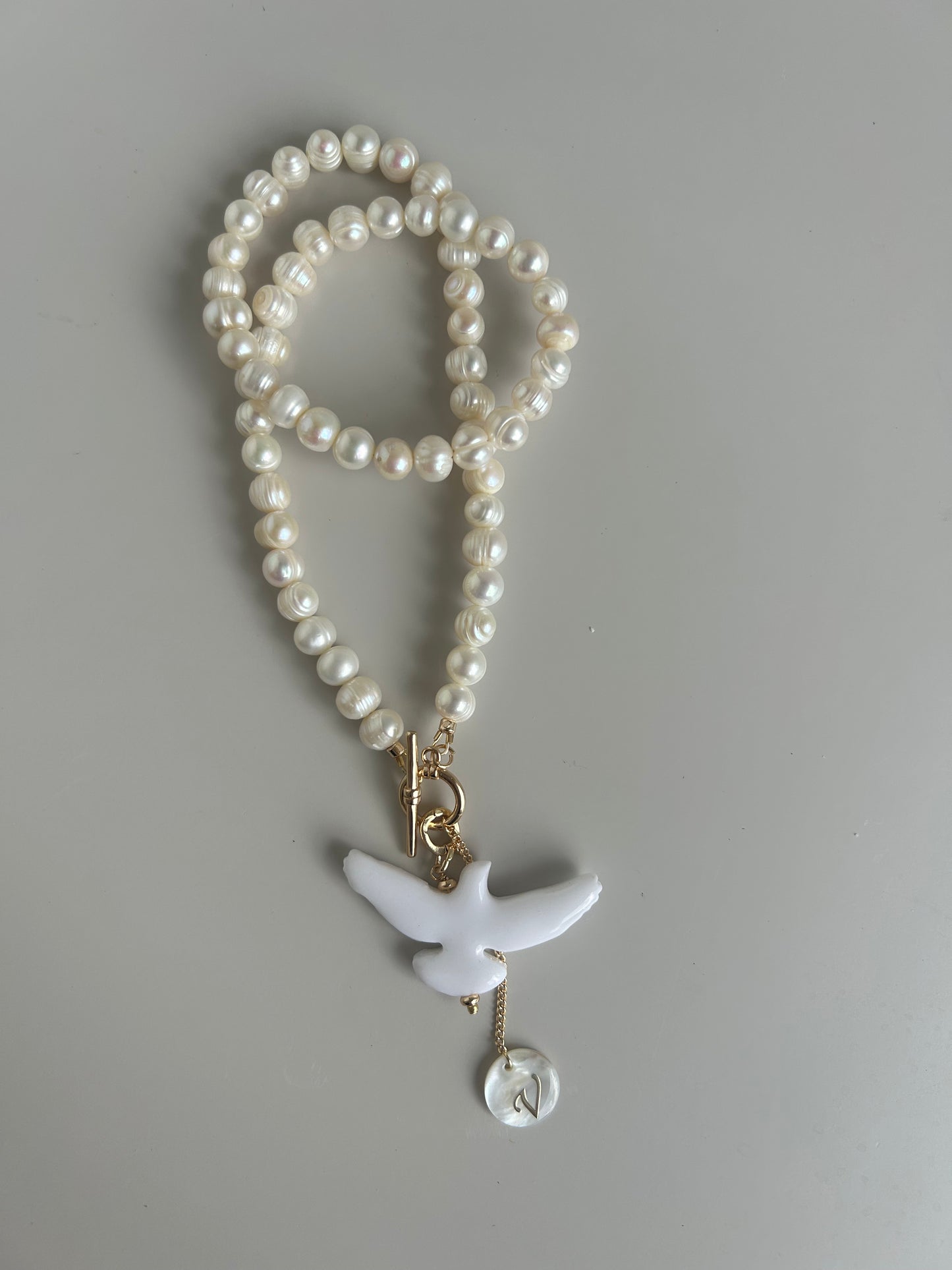 Pearl Initial Necklace
