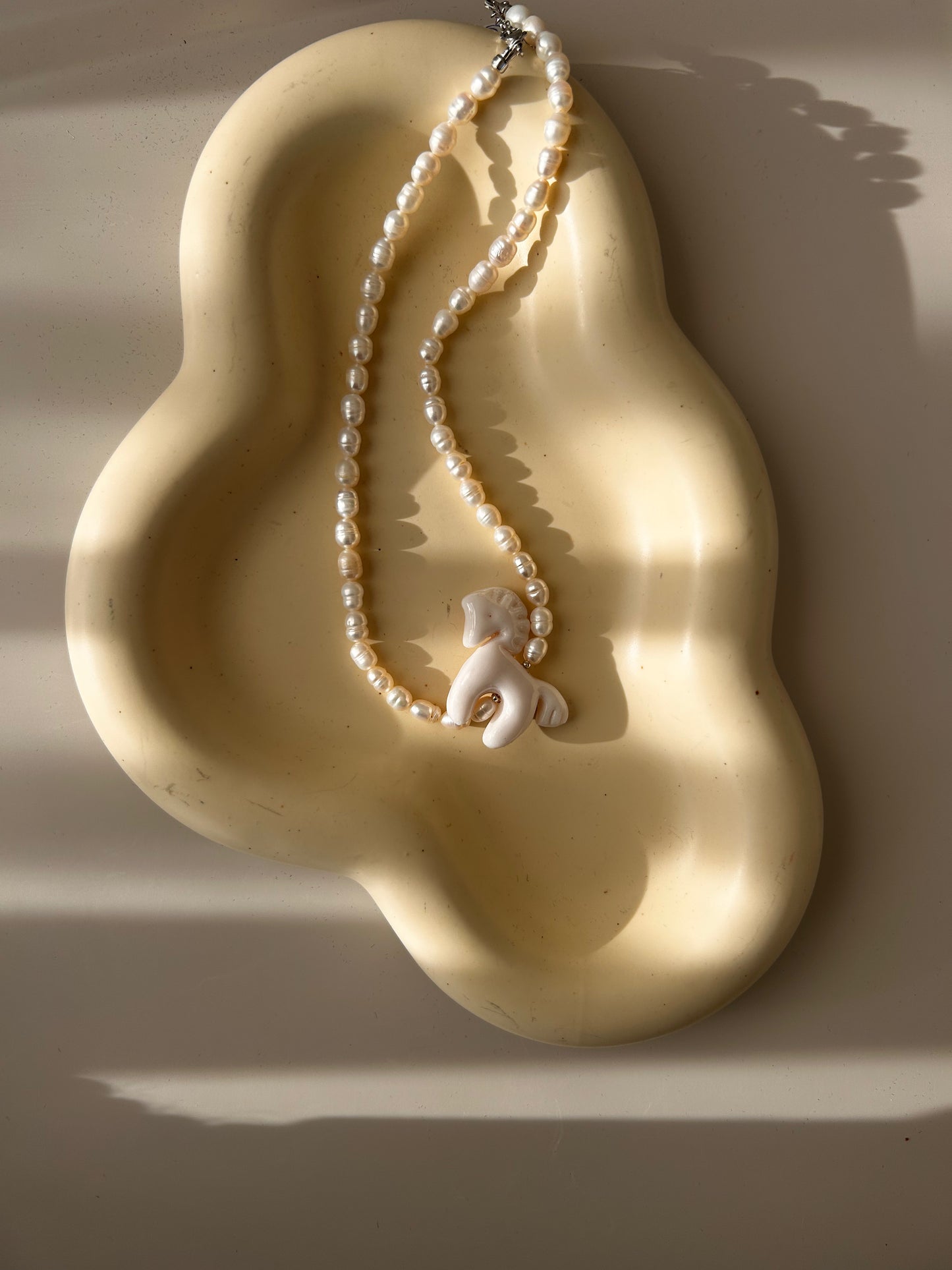 Necklace "White Horse"