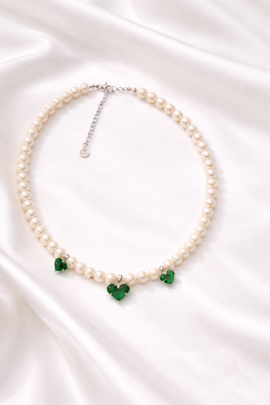 Green Heart Pearl Love Set