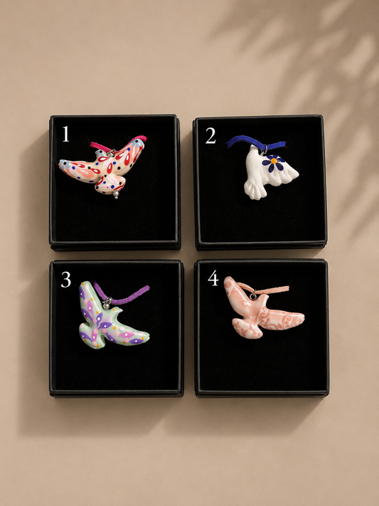 Polymer Clay Bird Pendant