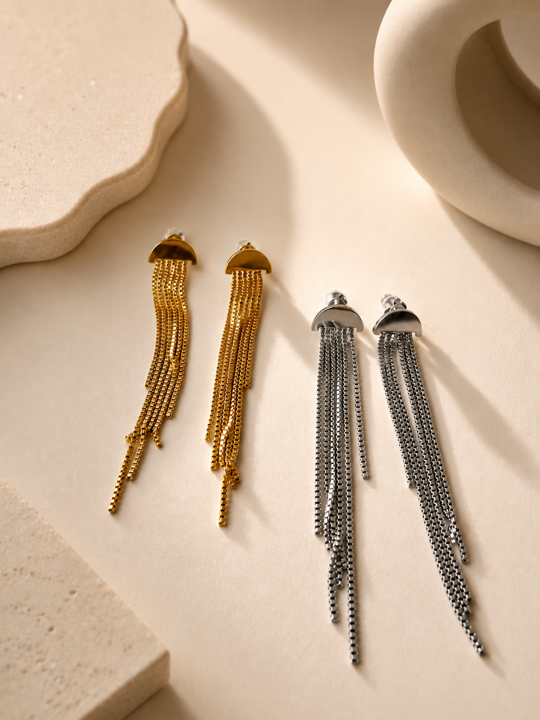 Stainless Steel Sivler Wave Set