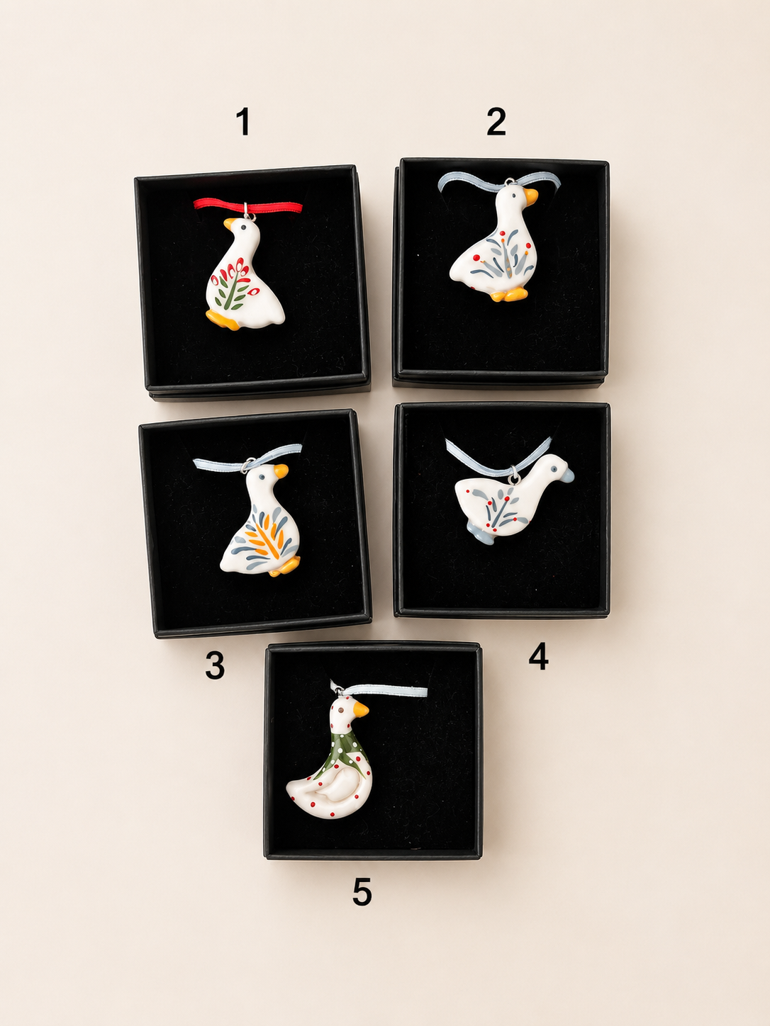 Polymer Clay Goose Pendant