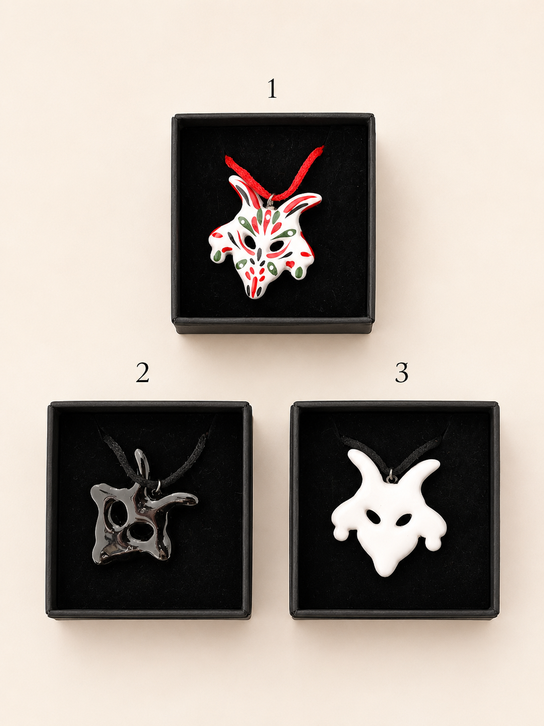 Polymer Clay Goat Pendant