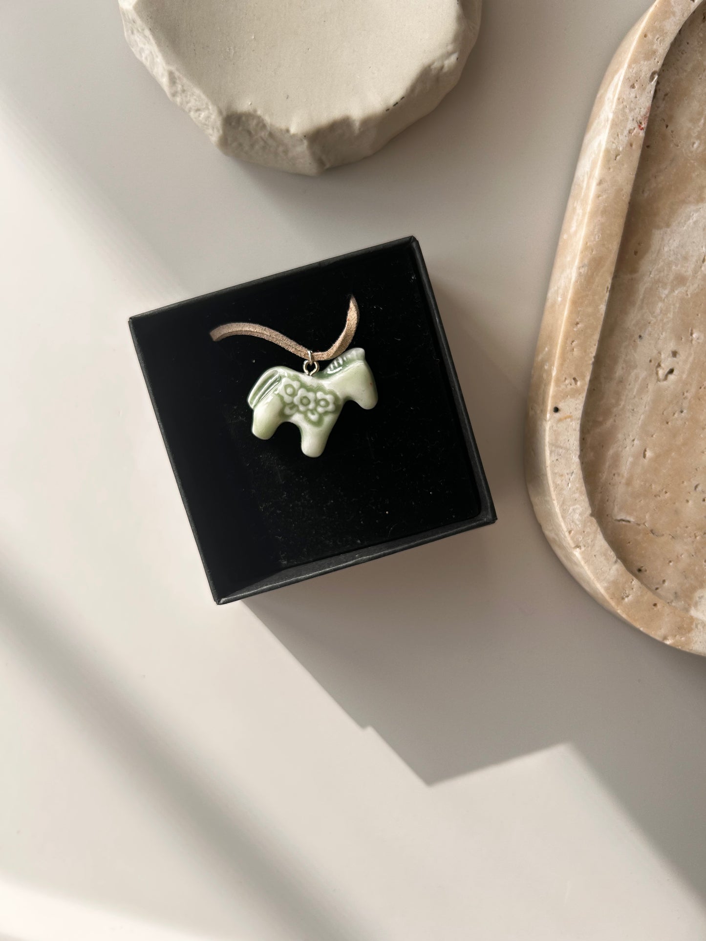 Polymer clay Horse Pendant