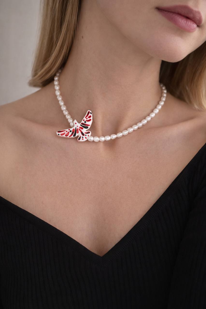 Necklace 'Bird of wild'